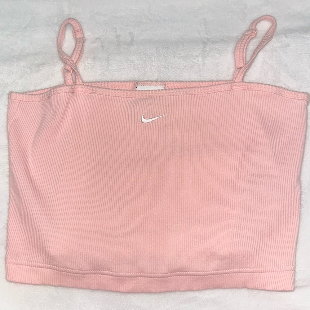 Pink Nike Ribbed Tank: Size-M